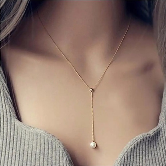 Jewelry - Gold Filled Pearl Lariat Necklace